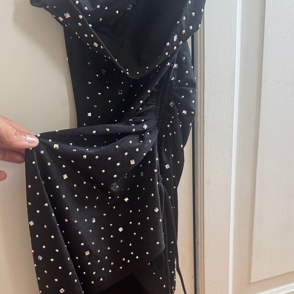 Windsor Black Strapless Dress with Silver Studs - Picture 5 of 5